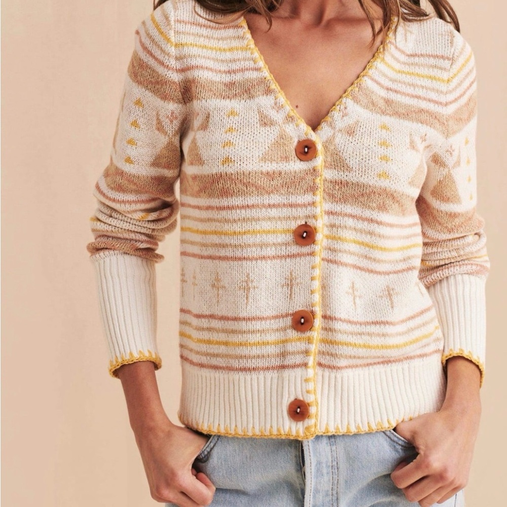 Faherty Homeland Cardigan Dragonfly Path Multicolor Button-Up Cardigan - Picture 6 of 6